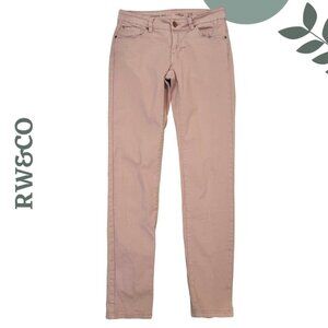 RW&CO Jennie Slim Leg Stretch Jeans | Pale Pink | Casual Denim Style | Size 27